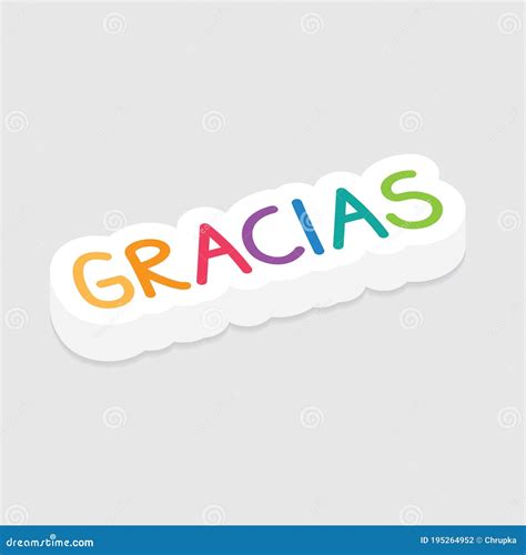 Thank You in Spanish Concept Stock Vector - Illustration of speech ...