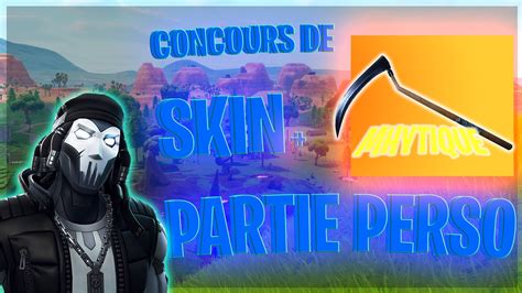 Live Fr Fortnite Concours De Skin D Fil De Mode En Partie Perso Fais