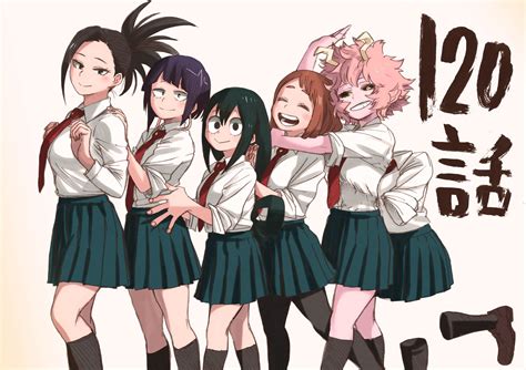 Ashido Mina Asui Tsuyu Yaoyorozu Momo Yaoyorozu Momo Uraraka Ochako Jirou Kyouka