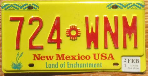 New Mexico Exc Automobile License Plate Store Collectible