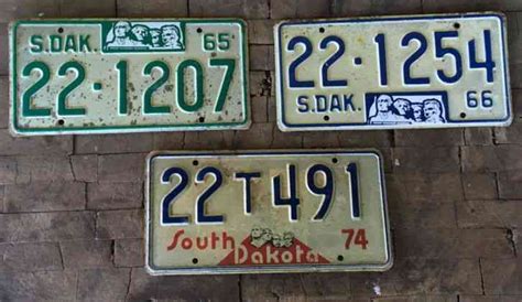 1940 South Dakota License Plate 11 1057 Black On