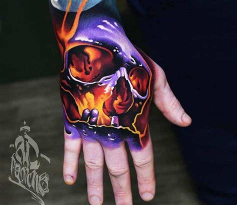 Skull tattoo by A.d. Pancho | Post 26352 | Skull hand tattoo, Hand tattoos for guys, Skull tattoo