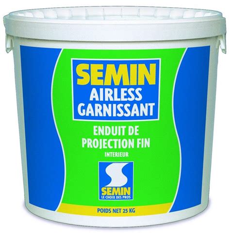 ENDUIT DE FINITION SEMIN AIRLESS GARNISSANT SEAU 25 KG