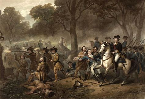 Picture of George Washington in Battle