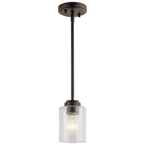 Hampton Bay Mullins In Light Oil Rubbed Bronze Pendant Hanging