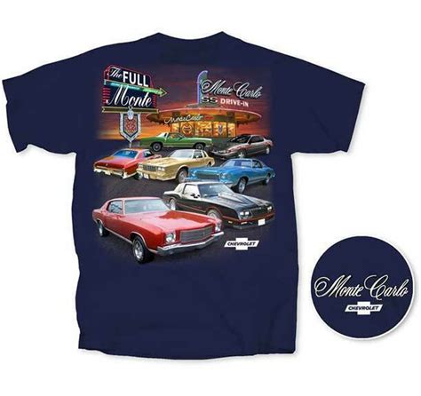 Chevy Chevrolet Full Monte Carlo Drive In Vintage Muscle Cars T Shirt