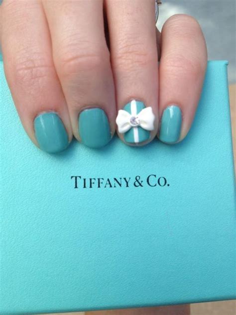 My Tiffany And Co Nails Nails Pinterest Nail Art Nail Art Designs And Tiffany Blue