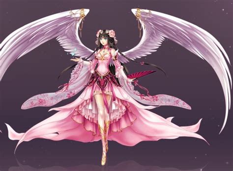 Hd Pink Angel Anime Wallpaper Background Wallpapes High Resolution 4k