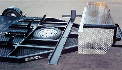 Custom Built Motorcycle Trailer with Mesh Deck and Custom Box - Shadow ...