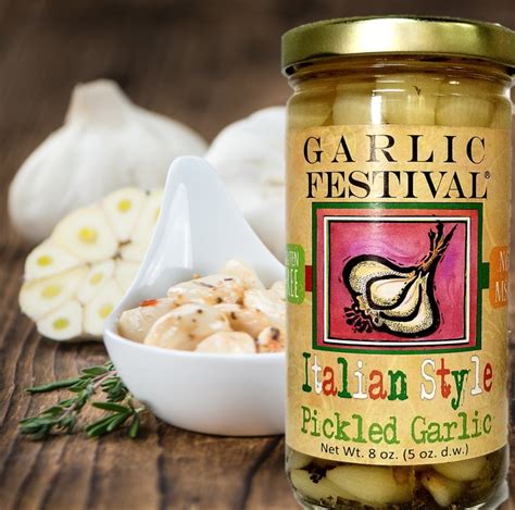 Garlic Festival Foods California Pickled Garlic And Plump Green Olives