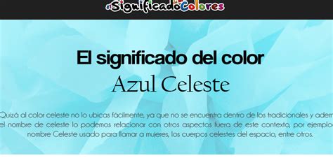 Significado Del Color Azul Cielo