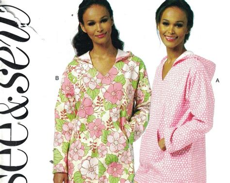 Misses Sewing Pattern See And Sew B5704 5704 Easy Pajamas Hooded