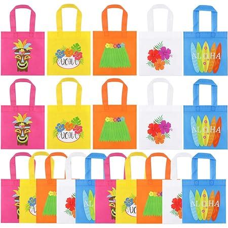 Amazon Pcs Hawaiian Aloha Party Favor Bags Non Woven Gift Bags