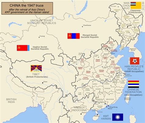 Invaded Axis China 1947 By Enannglenn Alternate History Map China