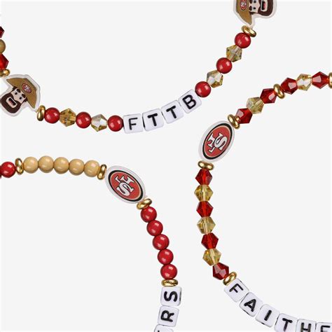 San Francisco 49ers 3 Pack Friendship Bracelet Foco Friendship