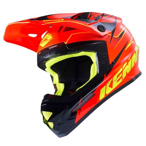 Casco De Motocross Kenny Outlet Track Naranja Fl Or Cascos