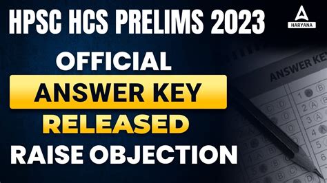 Hcs Answer Key 2023 Hcs Official Answer Key 2023 Aa Gayi 🔥 Hpsc Hcs