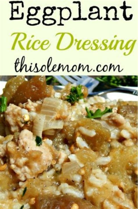 Smothered Eggplant Rice Dressing Eggplant Recipes Easy Eggplant