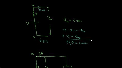 Solved The Potential Difference Of A Cell In An Open Circuit Is V