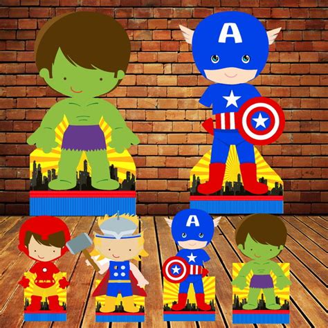 KIT DISPLAY VINGADORES BABY EM MDF Elo7 Produtos Especiais