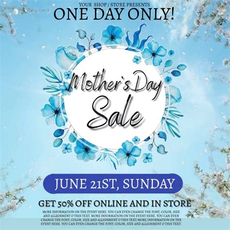 Copy Of Mother S Day Sale Event Flyer Template Postermywall