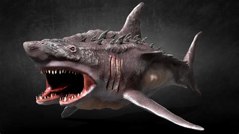 Artstation Mutant Shark Monster 3d Model