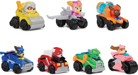 Paw Patrol Il Film Mighty 7 Pezzi Pup Squad Racers Set Regalo Con