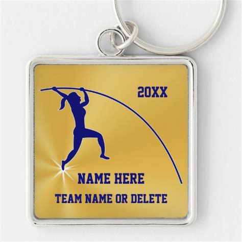 Personalized Pole Vaulter Ts For Girls Keychain