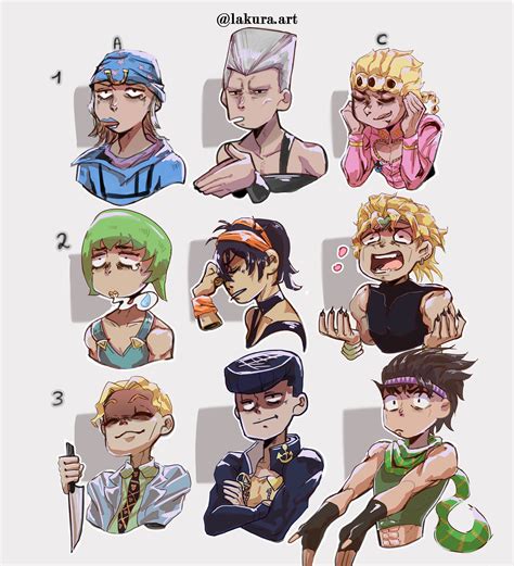 Artstation Jojo Characters Expressions