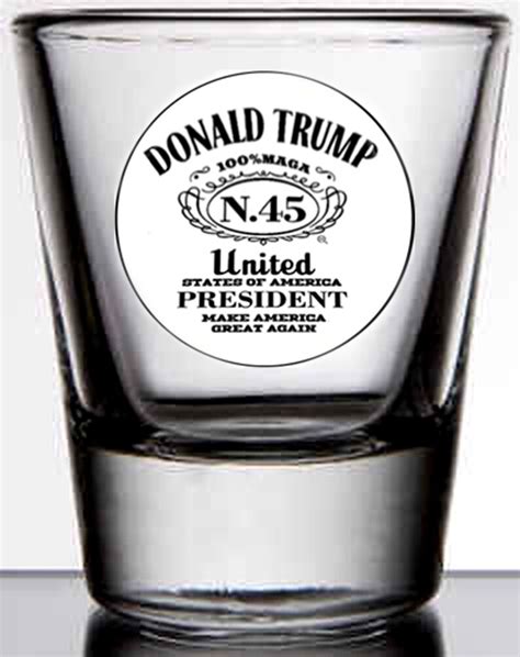 President Trump 45 Maga 2 Oz Whiskey Shot Glass Etsy