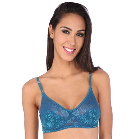 Buy Bralux Madhu Lace Full Cup B Bra Steelblue Online