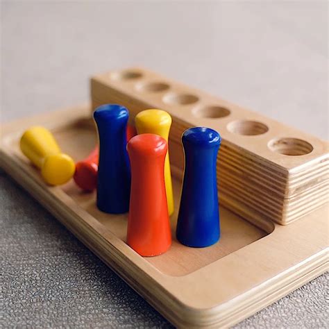 Montessori Knocylinders Silindirler Bloklar 6 Mandal 6 7 In Renkli Ah