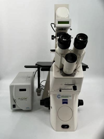 Zeiss Axiovert 40 CFL Inverted Phase Contrast Fluorescence Trinocular