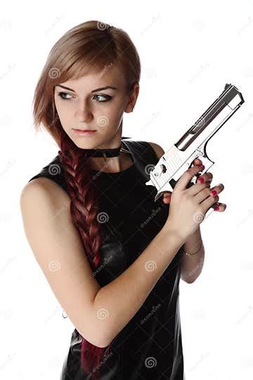 Girl Holding Gun Stock Photo Image Of Teenager Sensuality 27445224