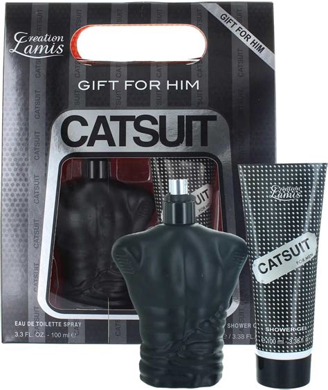 Catsuit Men By Creation Lamis Mens Gift Set With Shower Gel And Perfume