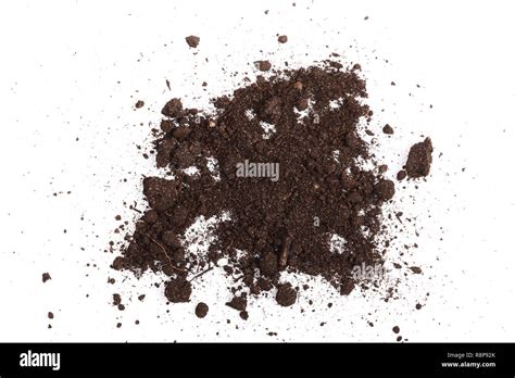 Pile Of Dirt On White Background