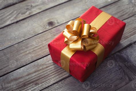 beautiful gift box on wooden desk 892836 Stock Photo at Vecteezy