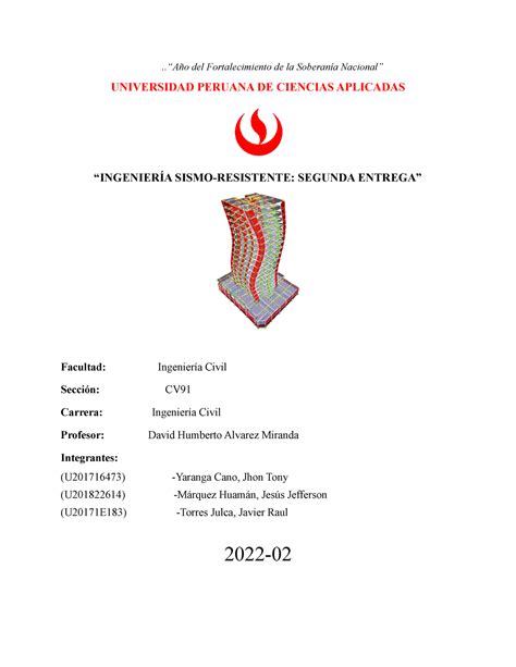 Tf Sismos Informe Final A O Del Fortalecimiento De La Soberan A