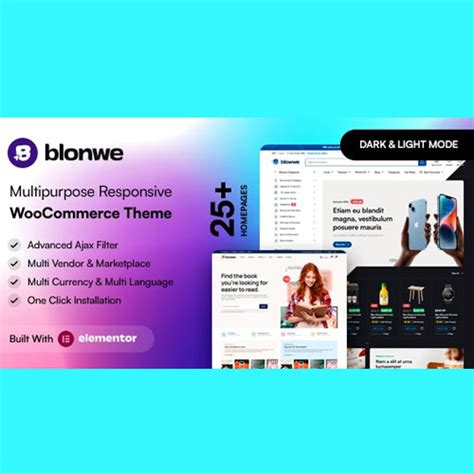 Blonwe Multipurpose Woocommerce Theme Wp Starter Pack