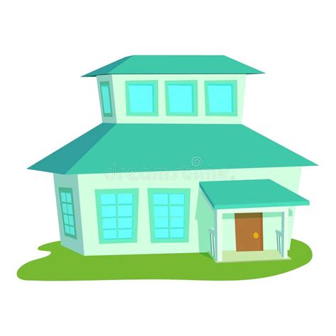 Big House Icon, Cartoon Style Stock Illustration - Illustration of ...