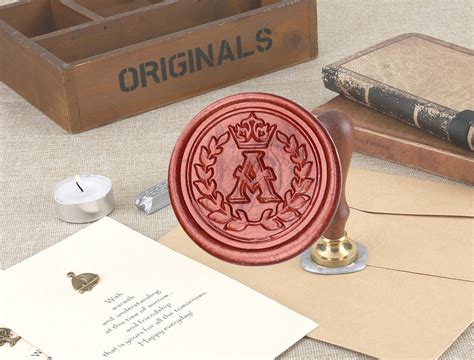 Alphabet Letter Wax Seal Stamp Roman Capital Initial Monogram Etsy