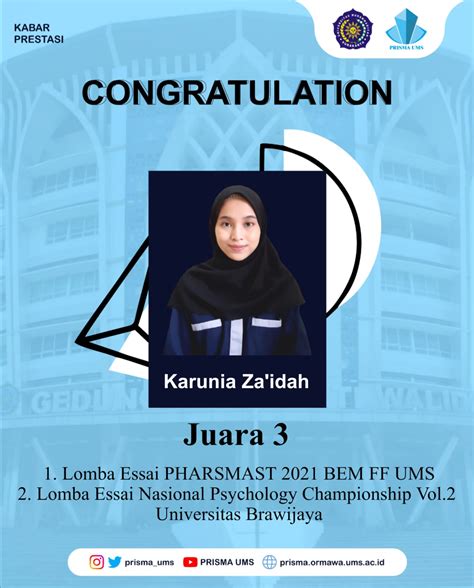 Juara 3 Lomba Essai PHARSMAST 2021 BEM Univ PRISMA UMS