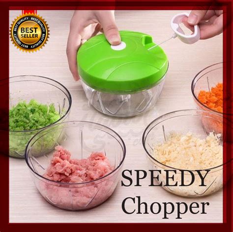 BEST SELLER Manual Speedy Chopper Fruit Vegetable Crusher Onion Cutter