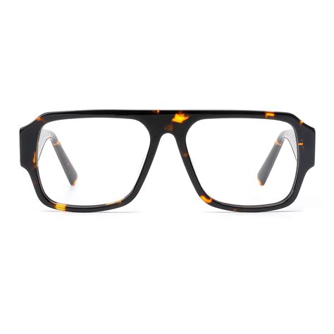 Custom Wholesale Acetate Luxury Eyewear Pilot Shape Glasses Optical Frame Eyewear Frame And