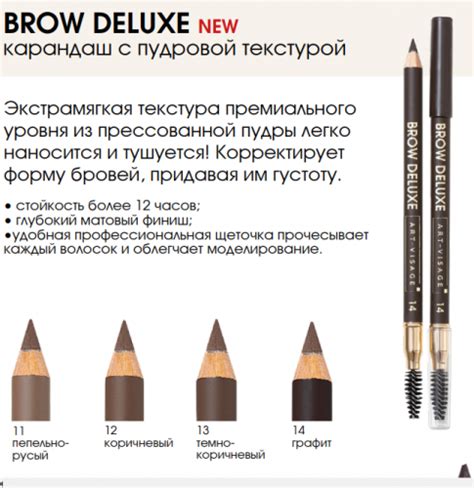 AV Карандаш д/бровей пудровый BROW DELUXE