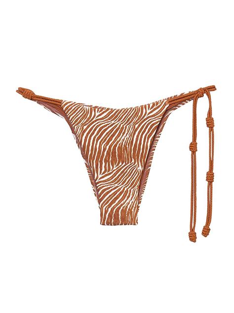 Vix Paula Hermanny Women S Maza Gwen Zebra Tie Bikini Bottoms