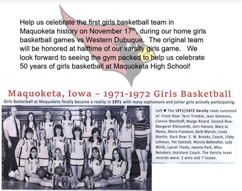 Celebrate 50 Years of Maquoketa Girls Basketball | Maquoketa Community ...