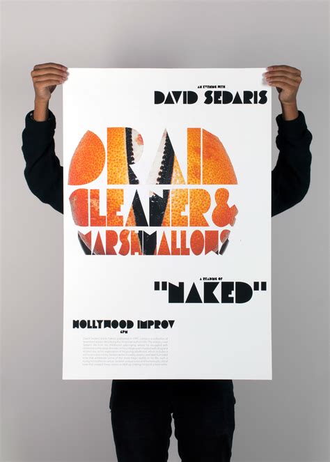 Book Reading Event Poster Naked By David Sedaris Behance