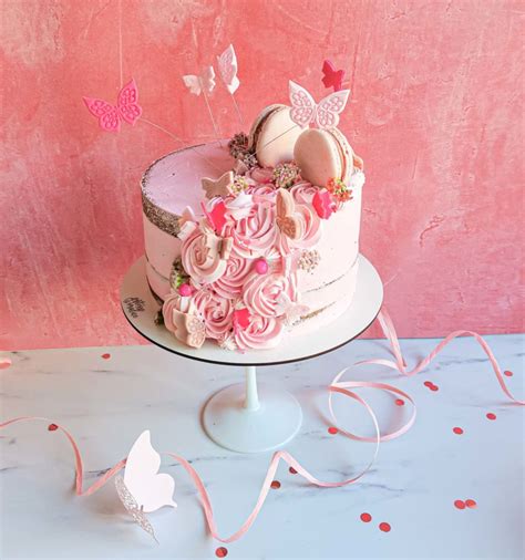 Naked Cake Rose Naturel P Tisse Et Malice