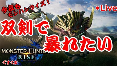 【モンハンライズ】双剣で遊ぶ！頑張れぇ～負けんなぁ～力の限り生きてやれ～ モンハンライズ 攻略動画まとめ【初心者必見】